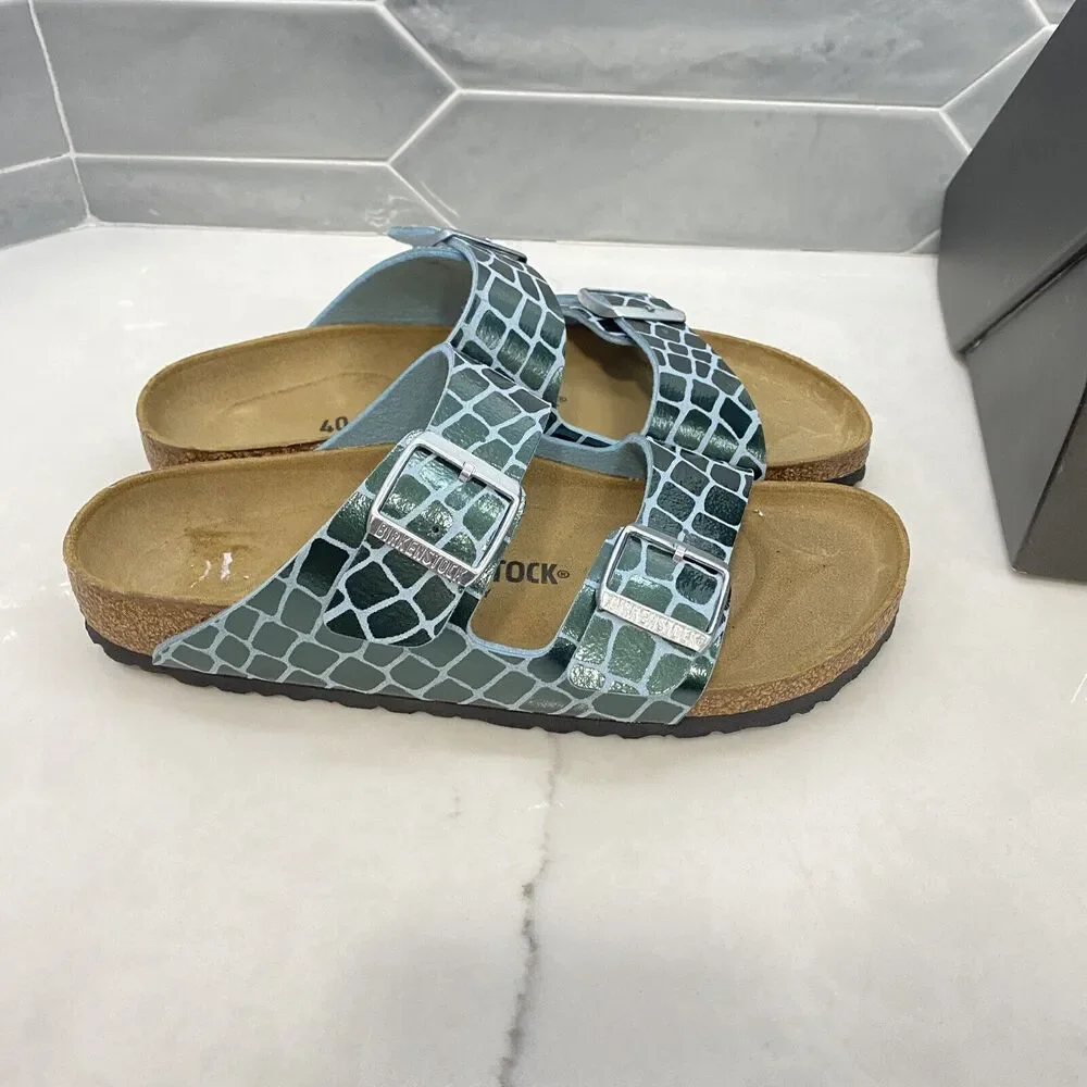 Birkenstock Arizona BS Sandals Womens Size 9-9.5 NARROW teal aqua Ocean Breeze